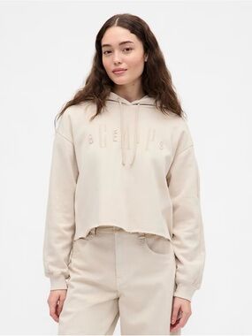 NWT Gap x Beis Cropped Sweatshirt in Beige- size Large